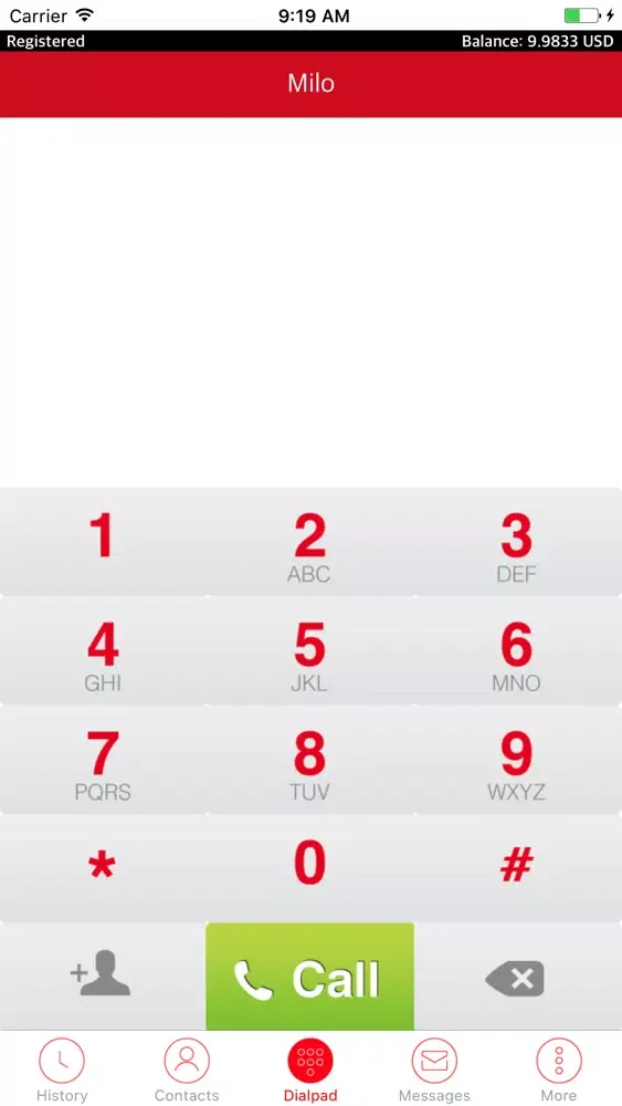 Screenshot di Milo Dialer