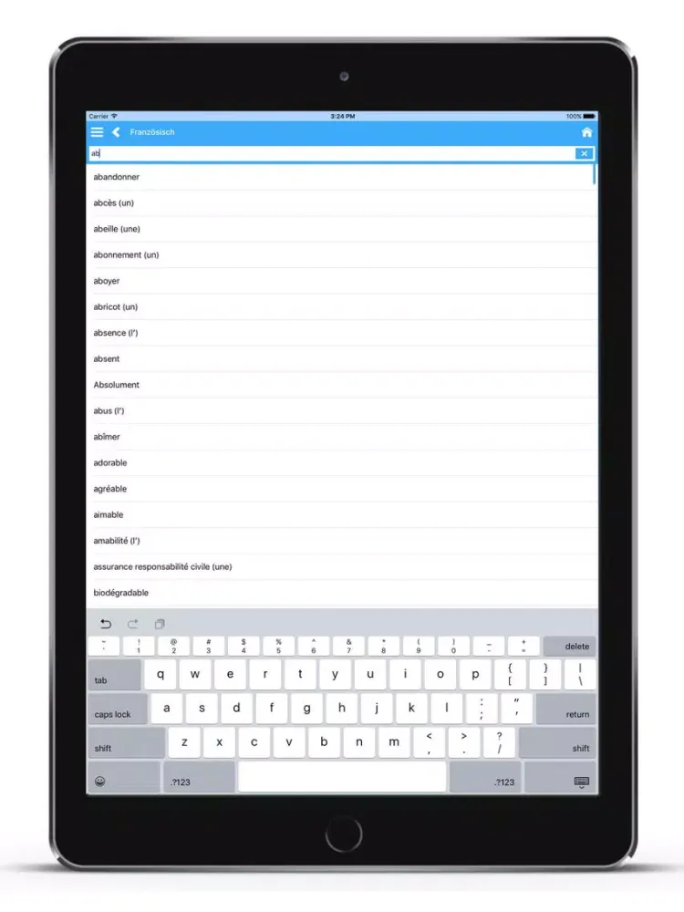 Vokabeltrainer Deutsch Französisch iPad  سکرین شاٹس