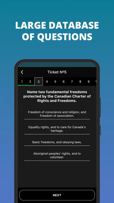Tangkapan skrin Canadian Citizenship 2024 Exam