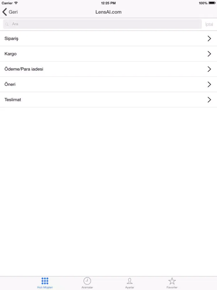 Hızlı Müşteri iPad  স্ক্রিনশট
