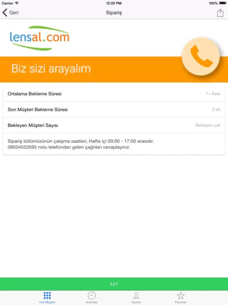 Hızlı Müşteri iPad  স্ক্রিনশট