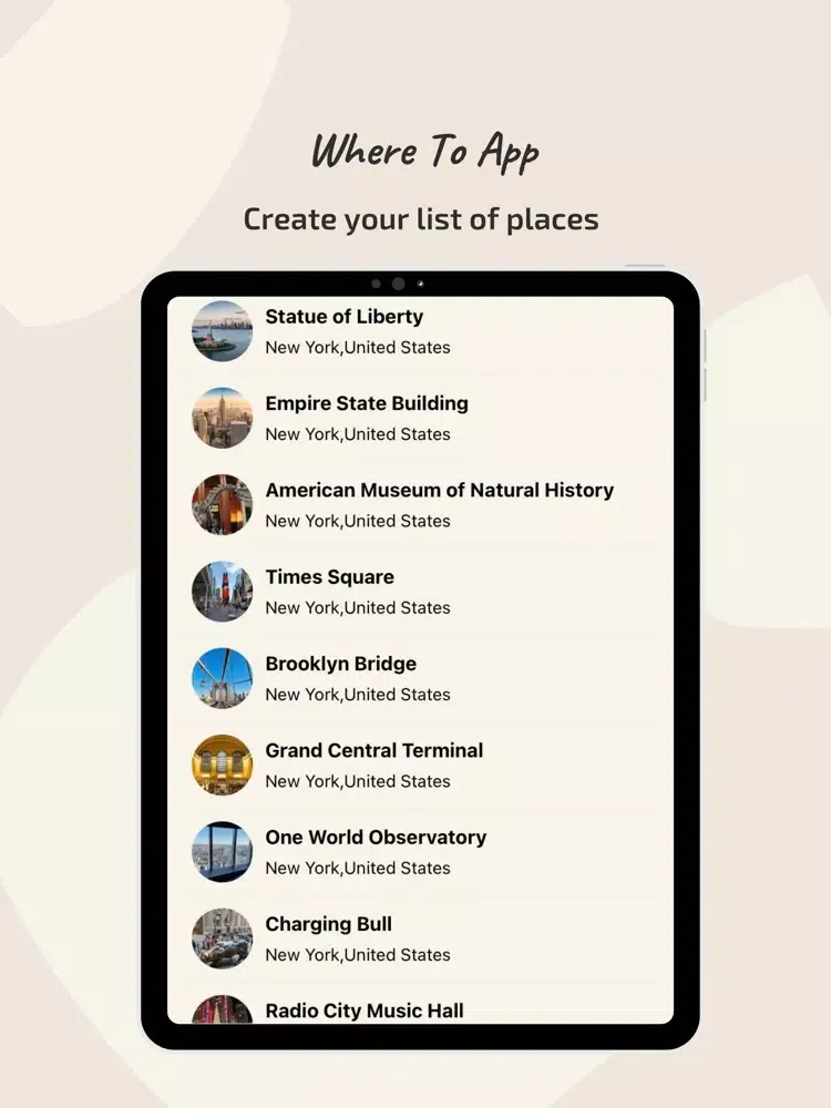Where To - Save IG Locations iPad  스크린샷