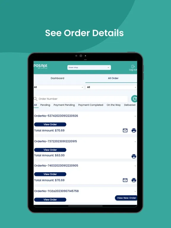 PosApt Order iPad  스크린샷
