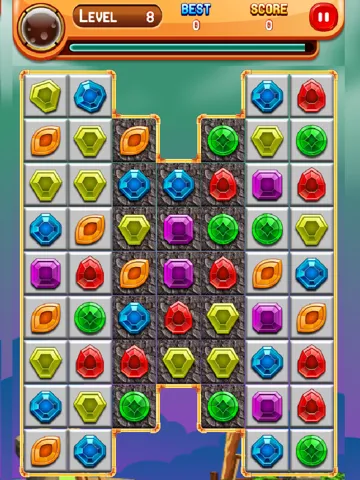 Tangkapan layar Atlantis Jewels Match iPad 