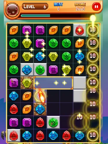 Tangkapan layar Atlantis Jewels Match iPad 