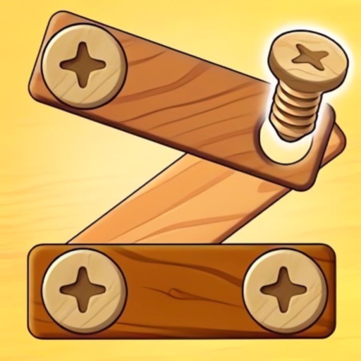 Wood Nuts - Bolts Screw Puzzle