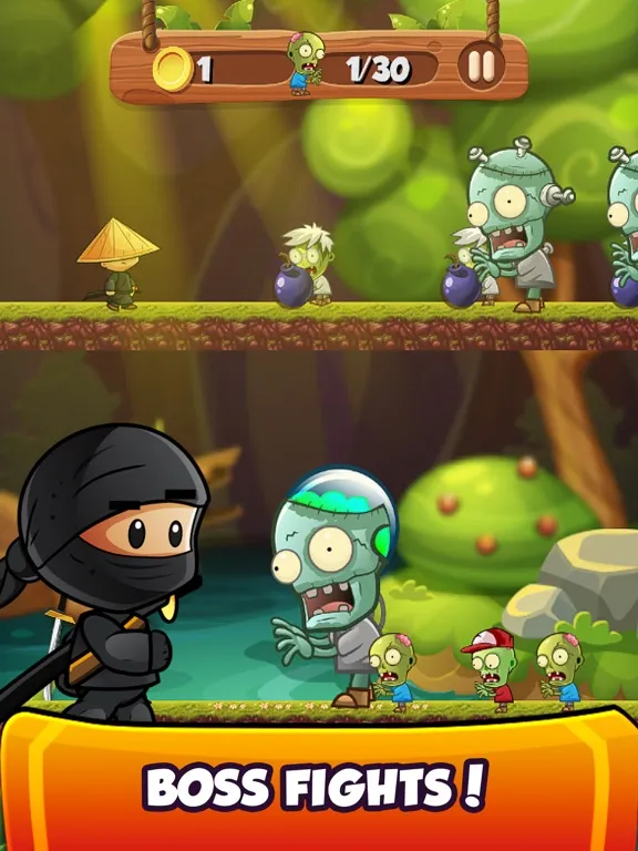 Capturas de tela do Ninja Kid Sword Flip Challenge iPad 