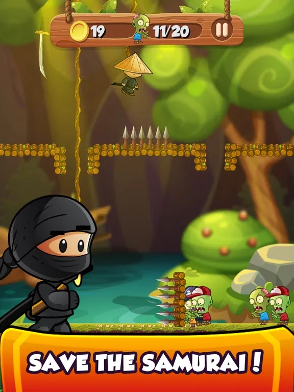 Capturas de tela do Ninja Kid Sword Flip Challenge iPad 