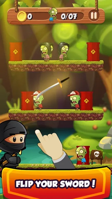 Capturas de tela do Ninja Kid Sword Flip Challenge