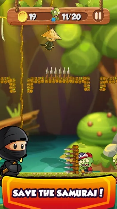 Capturas de tela do Ninja Kid Sword Flip Challenge
