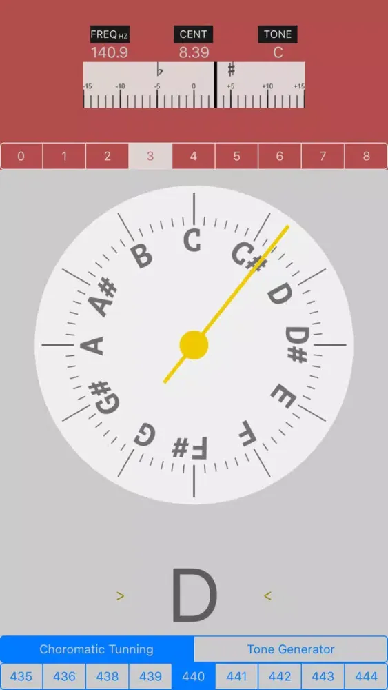 Capturas de tela do Tuner A