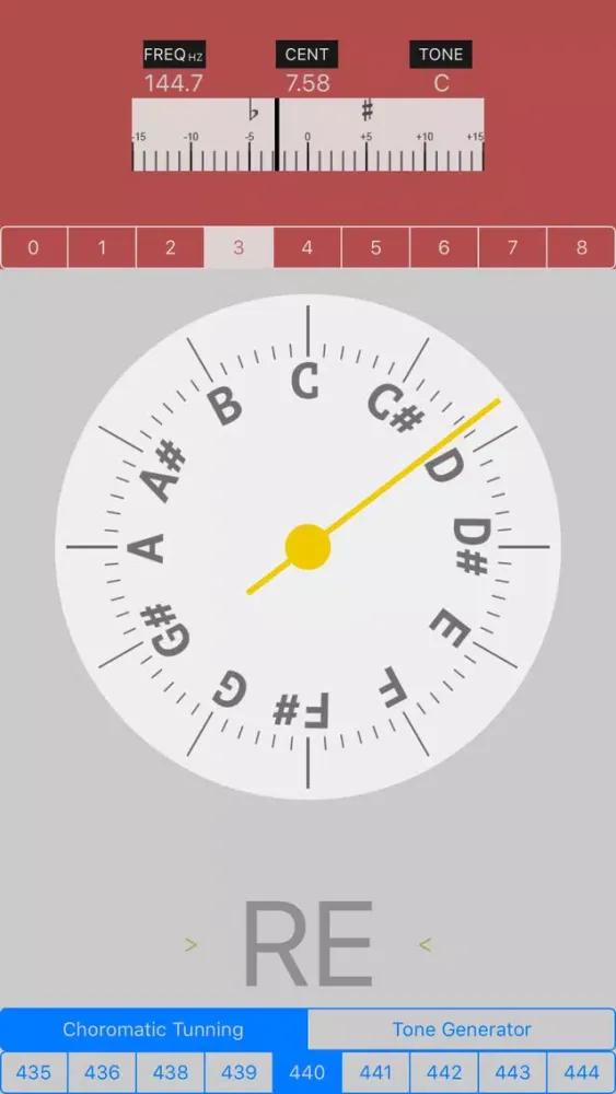Capturas de tela do Tuner A