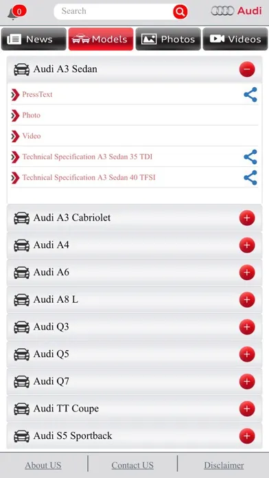 Audi Media App Screenshots