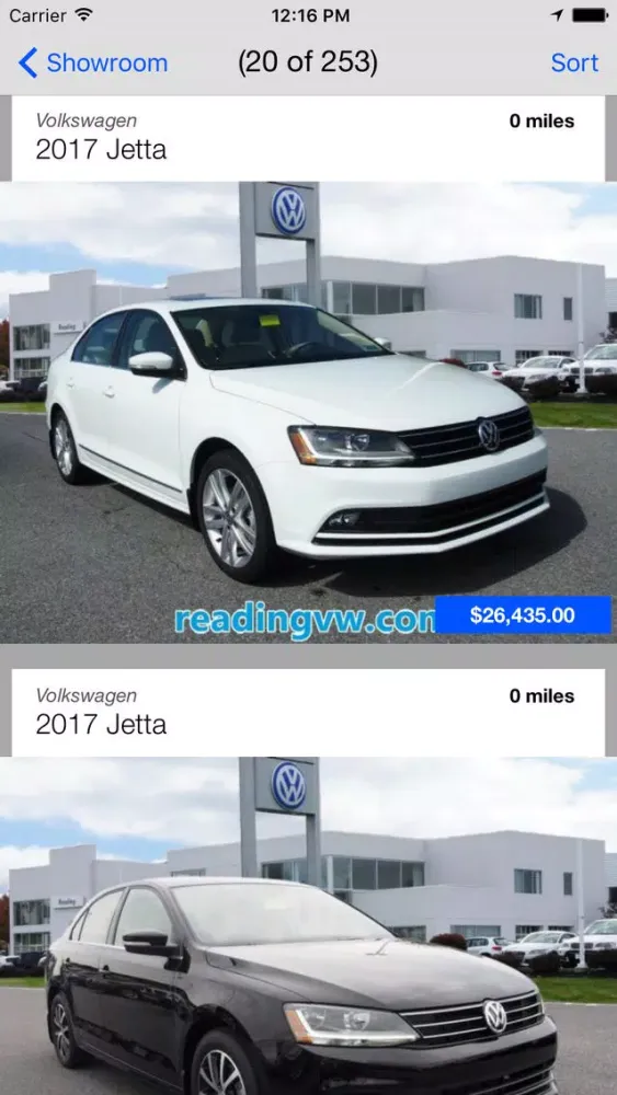 Capturas de tela do Volkswagen Reading DealerApp