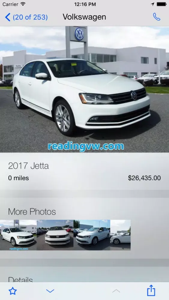 Capturas de tela do Volkswagen Reading DealerApp