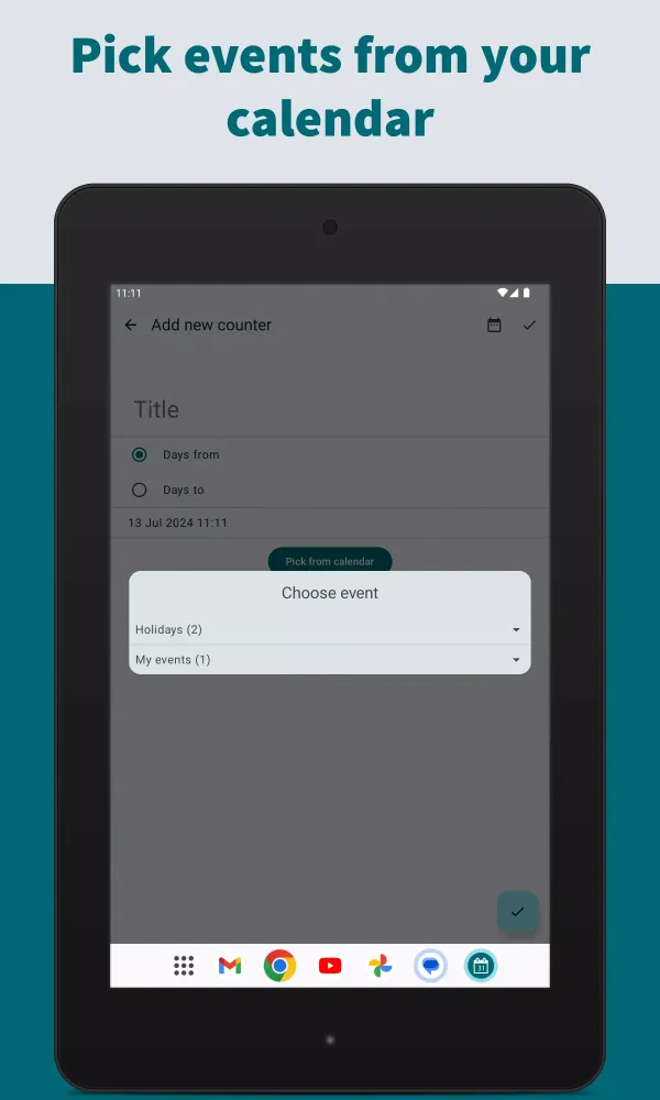 Zrzuty ekranu Simple Days Counter