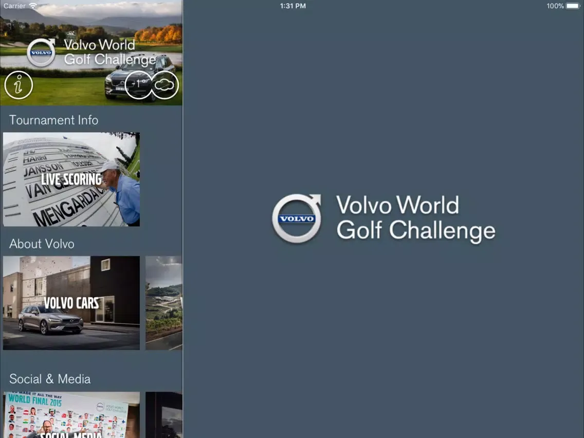 Volvo World Golf Challenge iPad  스크린샷