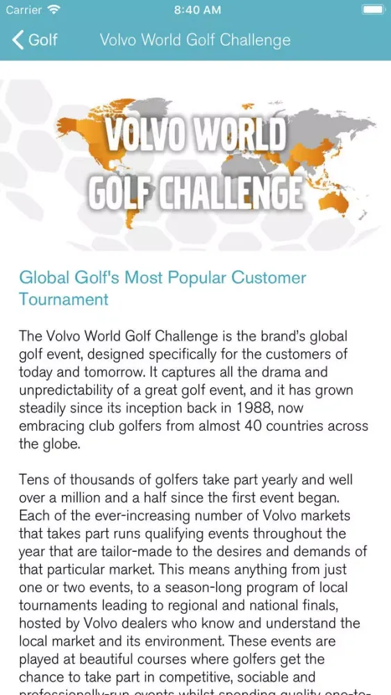 Volvo World Golf Challenge 스크린샷