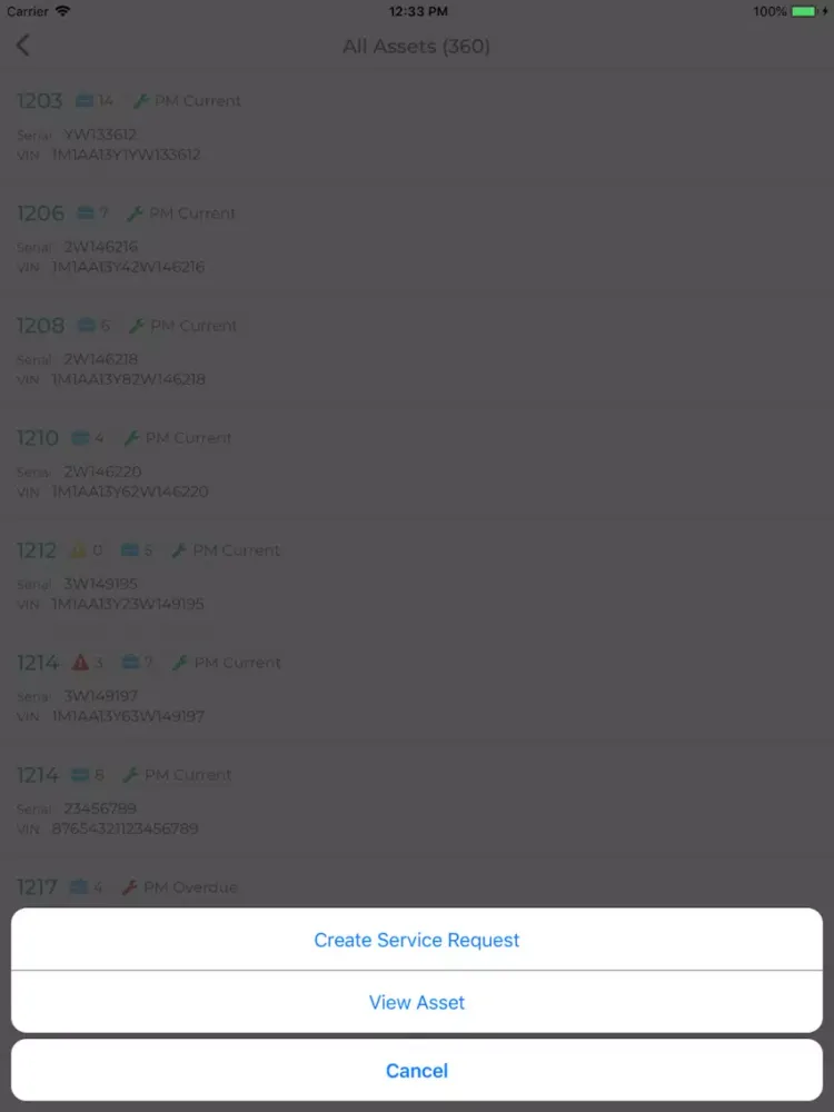 Capturas de tela do Volvo ASIST iPad 