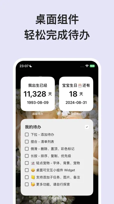 Capturas de tela do 超级待办-桌面可交互小组件