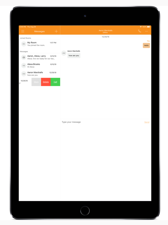 Vonage Enterprise for AD iPad  Screenshots