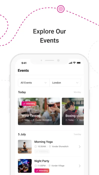 Vonder App سکرین شاٹس