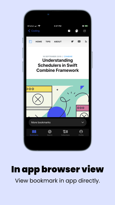 Tangkapan layar Mark it: Link & Bookmark