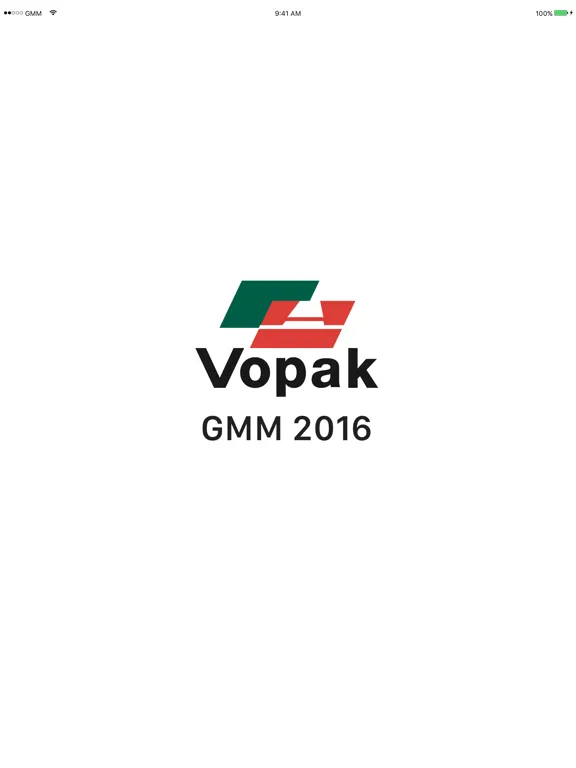 Capturas de tela do Vopak GMM 2016 iPad 