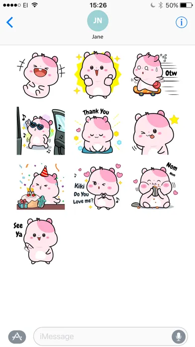 Kiki Hamster Stickers应用截图