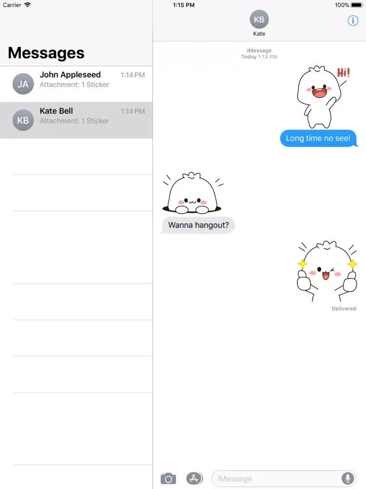 Screenshot di Chubby Xiao Long Bao Stickers iPad 