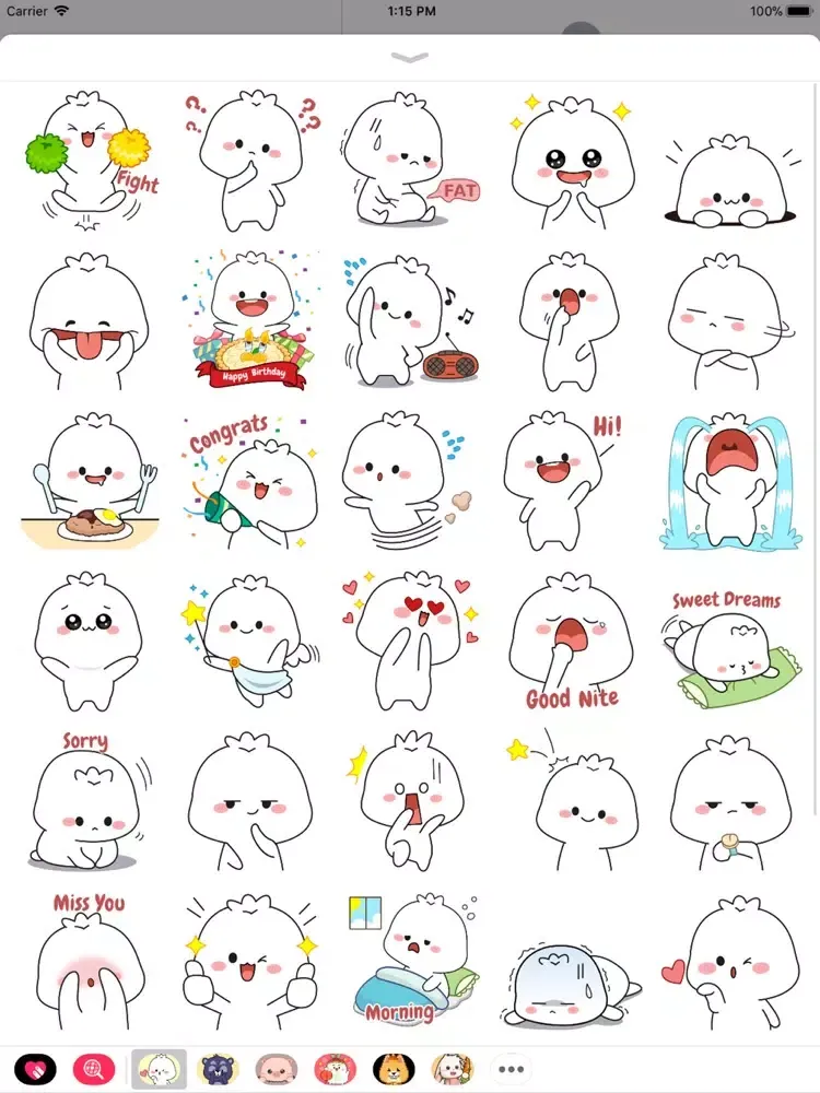 Screenshot di Chubby Xiao Long Bao Stickers iPad 