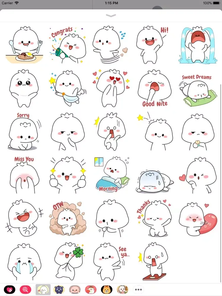 Screenshot di Chubby Xiao Long Bao Stickers iPad 