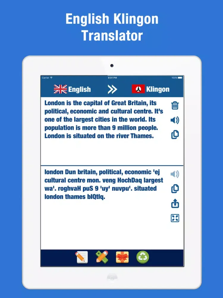Captures d'écran de Translator Klingon - Language Translation & Dict iPad 