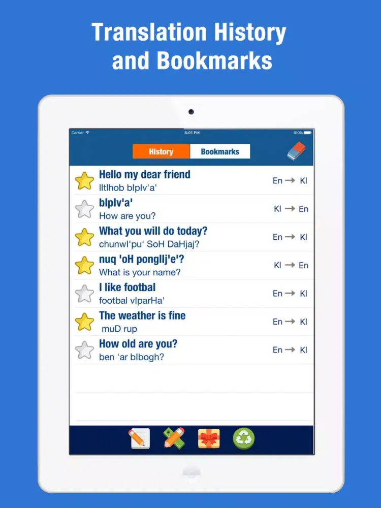 Captures d'écran de Translator Klingon - Language Translation & Dict iPad 