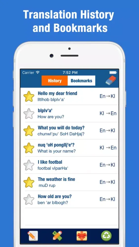 Captures d'écran de Translator Klingon - Language Translation & Dict