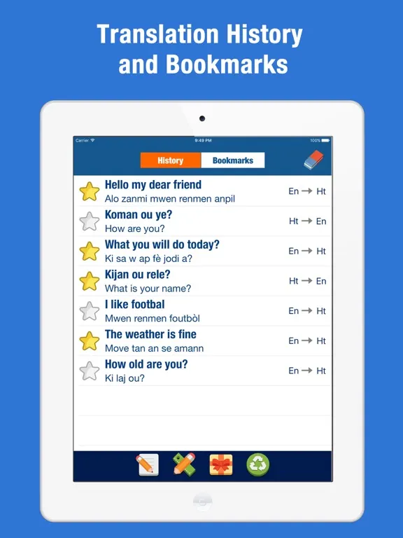 English Creole Translator & Dictionary iPad  スクリーンショット