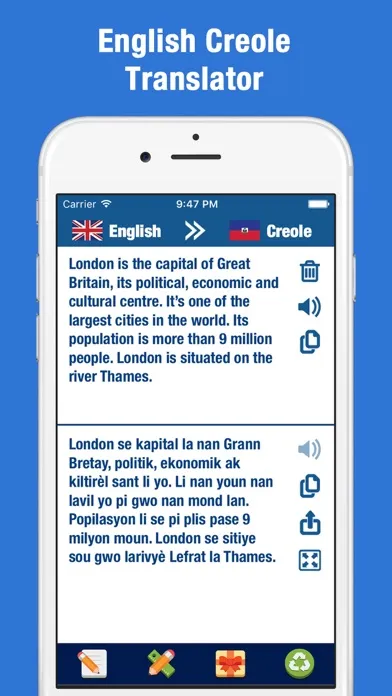English Creole Translator & Dictionary スクリーンショット