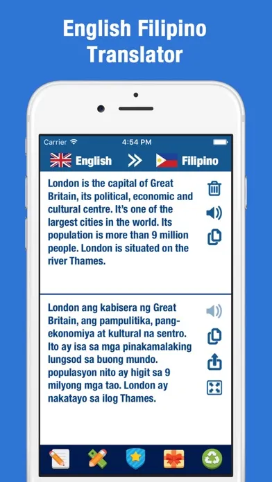 Capturas de pantalla de English Filipino Translator - Tagalog Dictionary