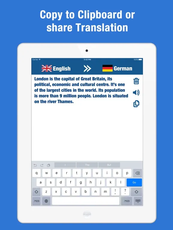 English German Translator - Dictionary Translation iPad  স্ক্রিনশট