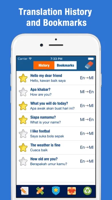 Tangkapan skrin Malaysian English Language Translator & Dictionary