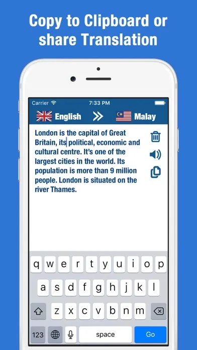 Tangkapan skrin Malaysian English Language Translator & Dictionary