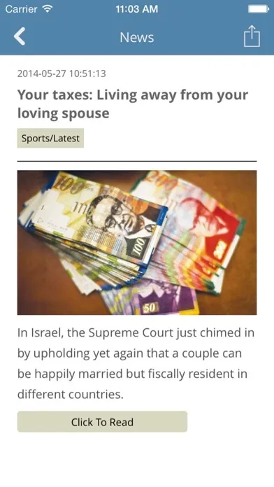 Capturas de pantalla de Israel News.