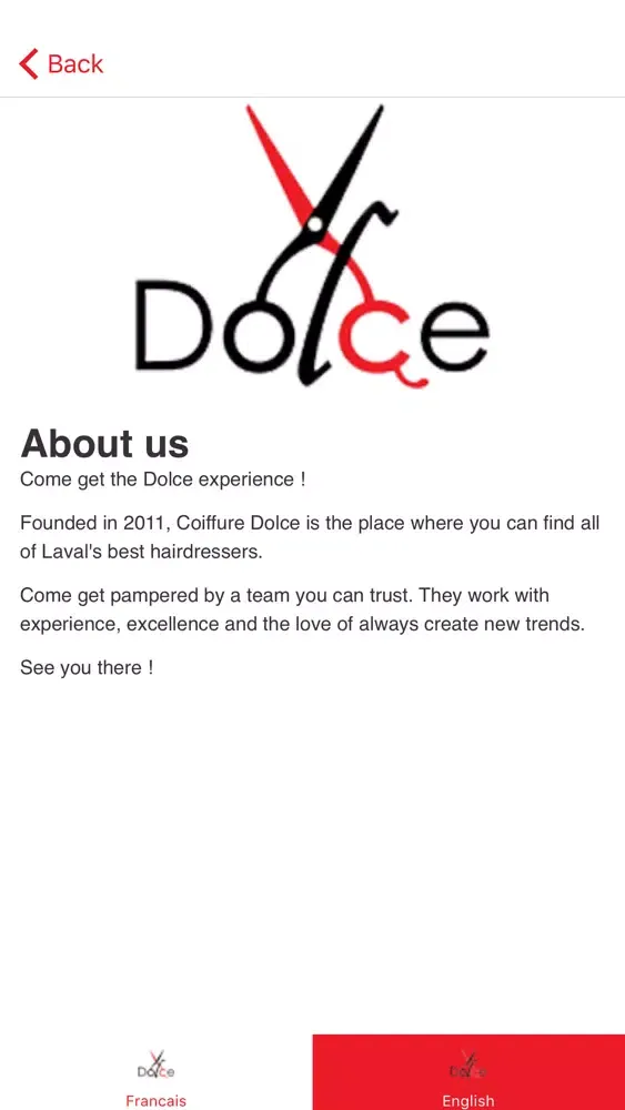 Coiffure Dolce スクリーンショット