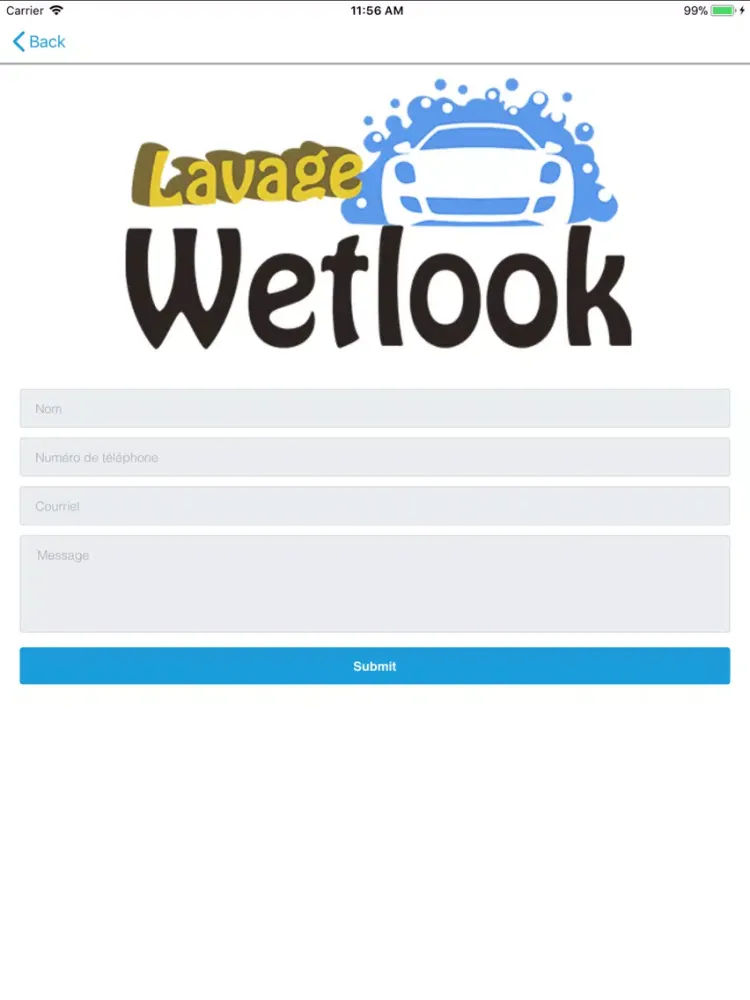 Tangkapan layar Wetlook iPad 