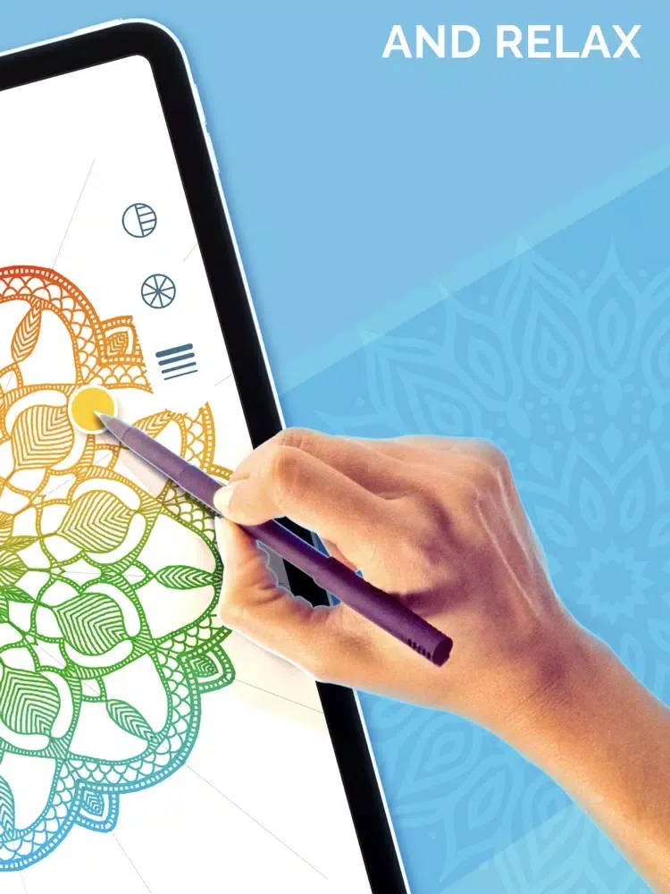 Mandala Coloring: Drawing Book iPad  Screenshots