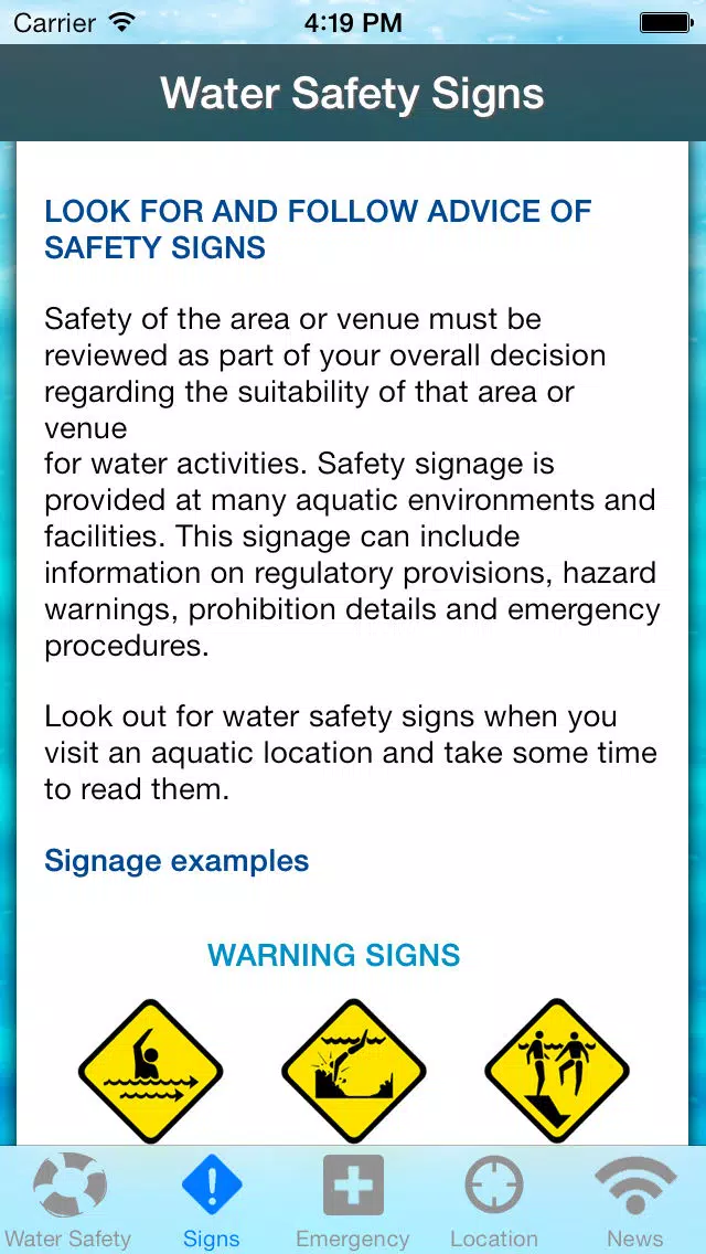 ภาพหน้าจอของ Victorian Water Safety Guide