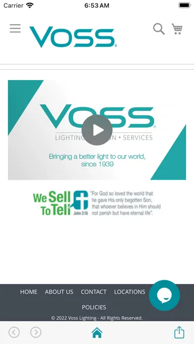 Capturas de tela do Voss Lighting