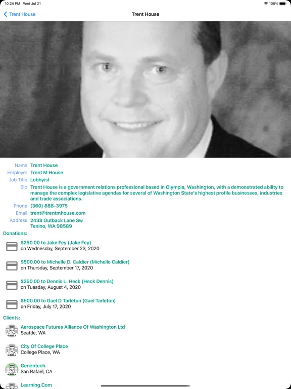 Capturas de pantalla de Voter Science Fundraiser iPad 