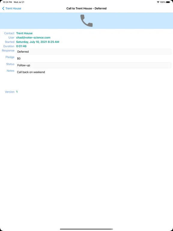 Capturas de pantalla de Voter Science Fundraiser iPad 
