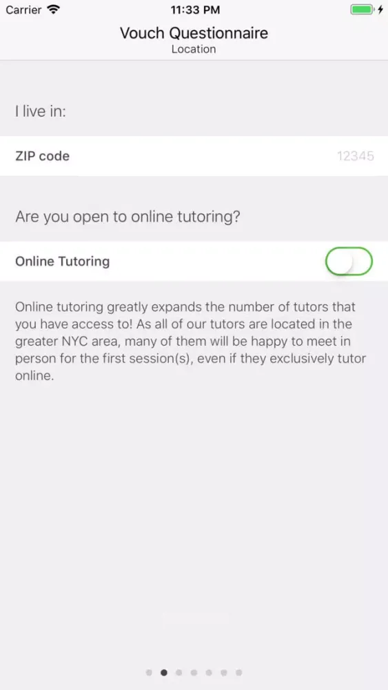 Ảnh chụp màn hình của Find tutors with Vouch